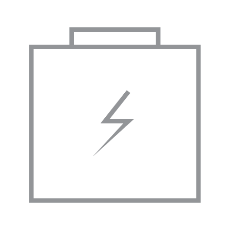 Icon for lithium battery - 4 hour autonomy
